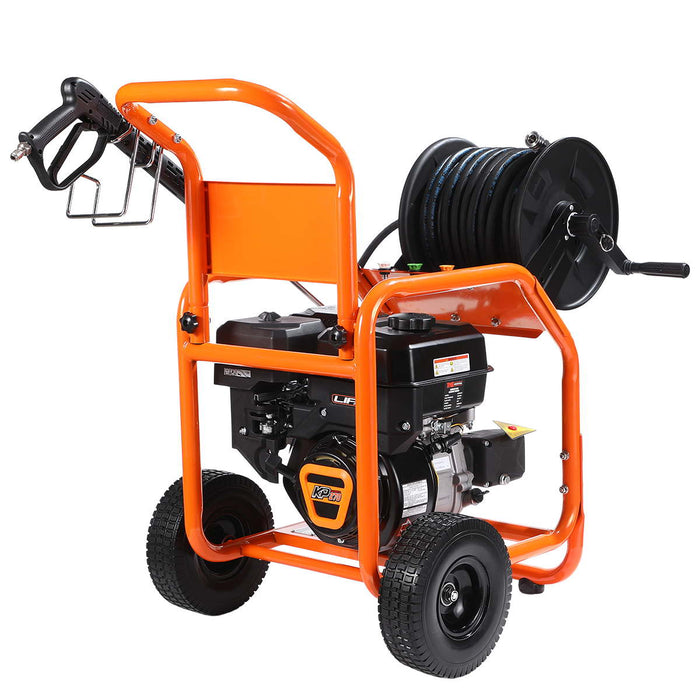 3335 PSI Gas Pressure Washer, 3.2 GPM, 274cc Gas Engine, Industrial Triplex Pump, 98' Hose Reel, TMG-GPW34LF