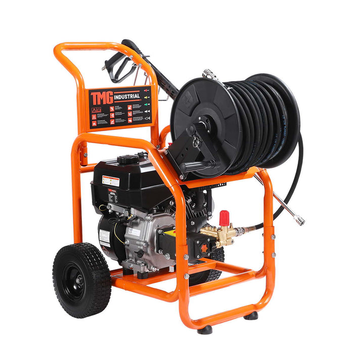 3335 PSI Gas Pressure Washer, 3.2 GPM, 274cc Gas Engine, Industrial Triplex Pump, 98' Hose Reel, TMG-GPW34LF