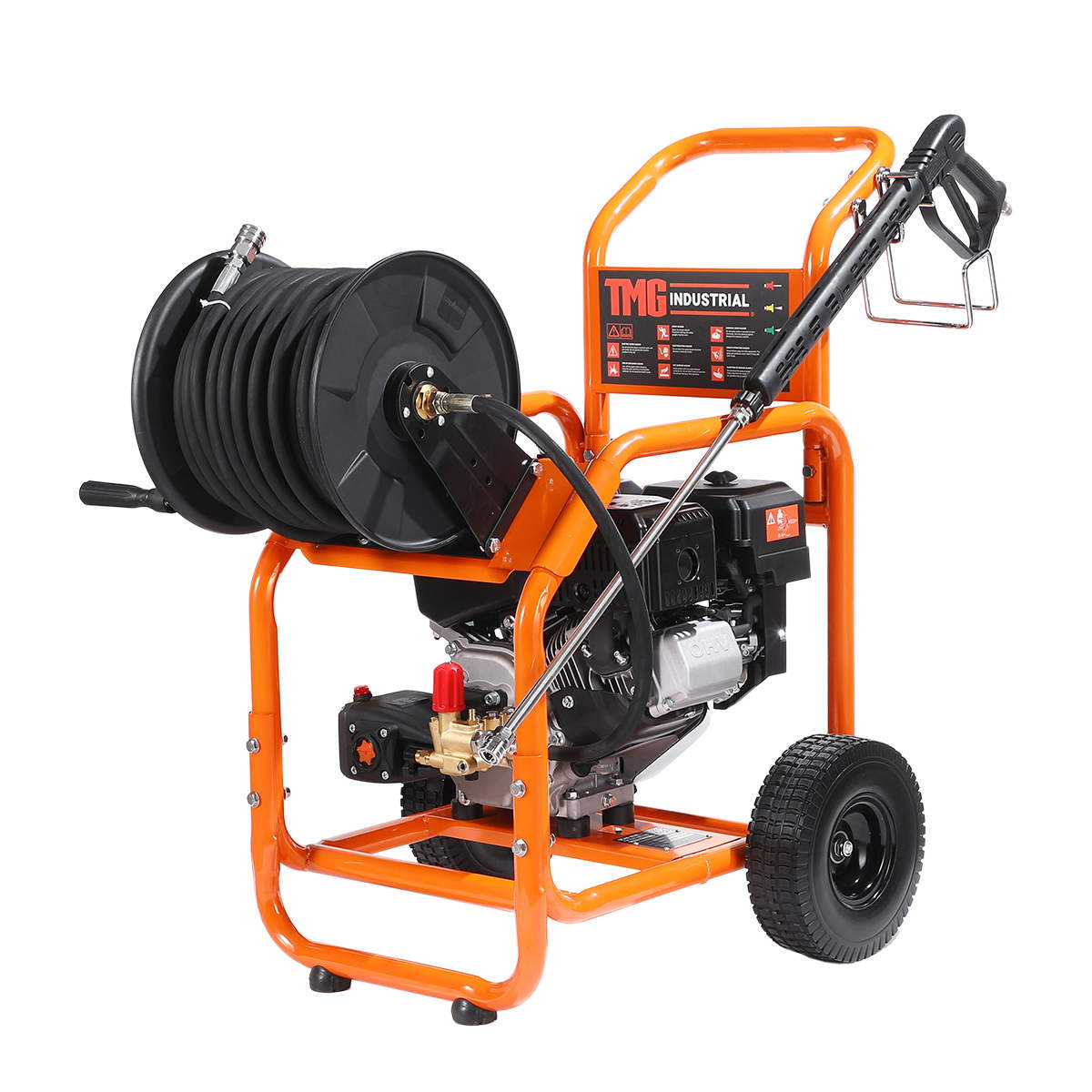 3335 PSI Gas Pressure Washer, 3.2 GPM, 274cc Gas Engine, Industrial Triplex Pump, 98' Hose Reel, TMG-GPW34LF