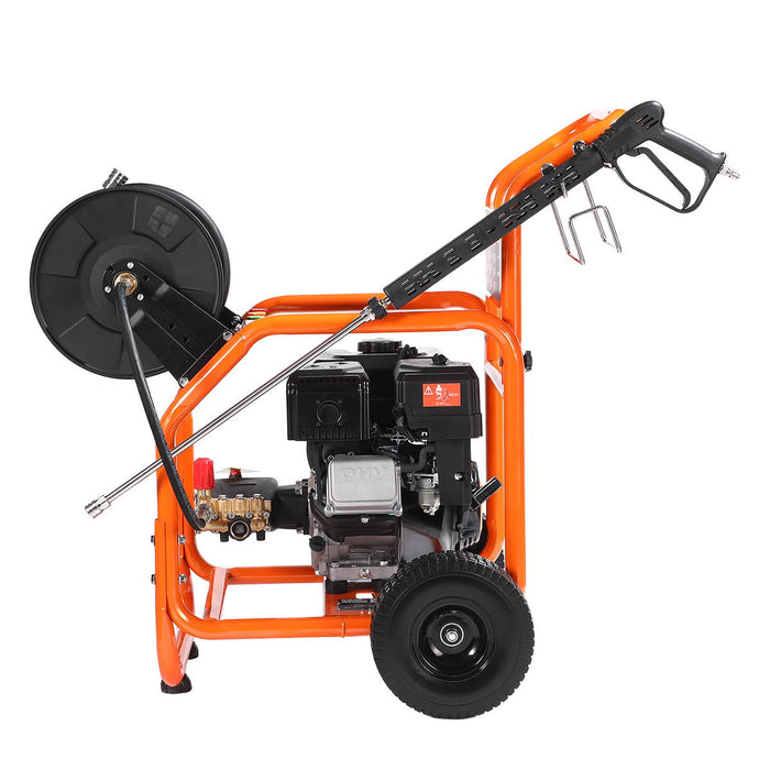 3335 PSI Gas Pressure Washer, 3.2 GPM, 274cc Gas Engine, Industrial Triplex Pump, 98' Hose Reel, TMG-GPW34LF