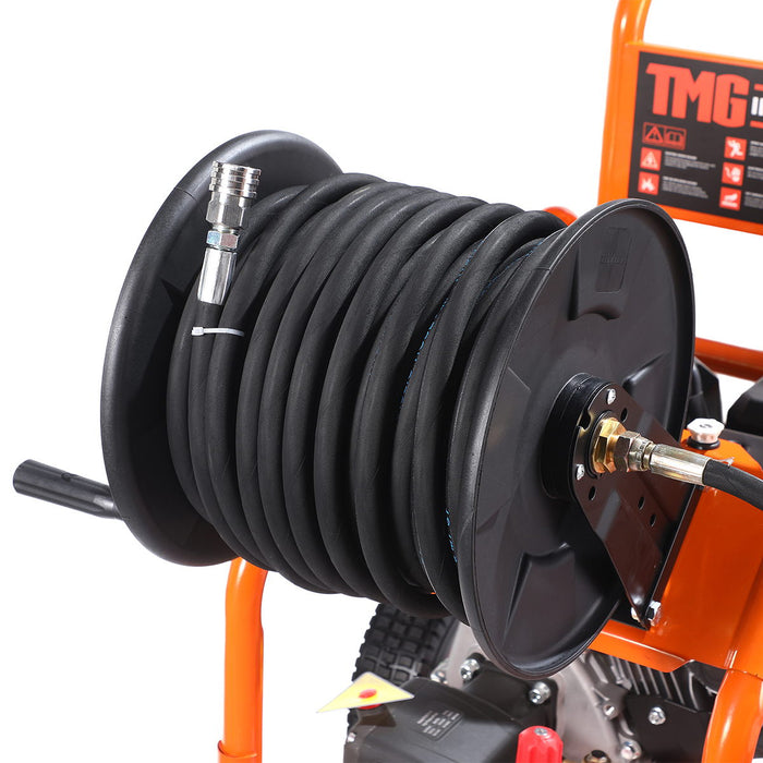 3335 PSI Gas Pressure Washer, 3.2 GPM, 274cc Gas Engine, Industrial Triplex Pump, 98' Hose Reel, TMG-GPW34LF