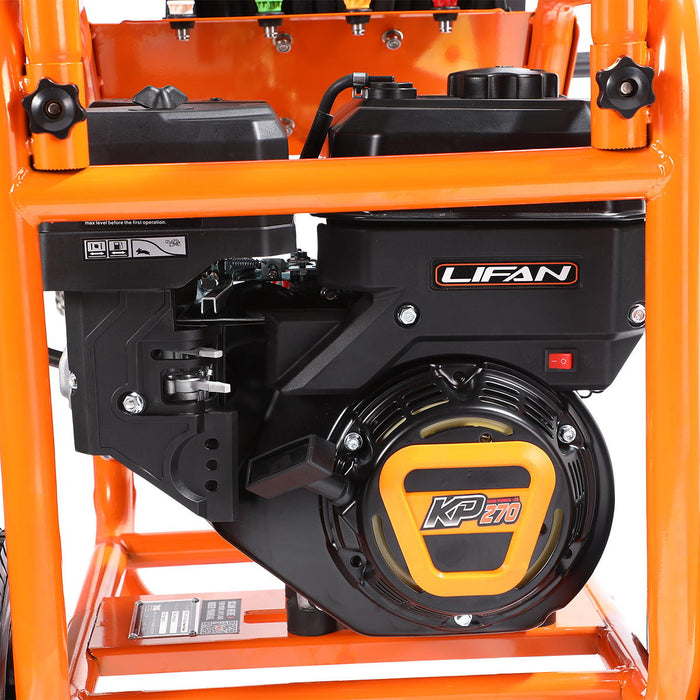 3335 PSI Gas Pressure Washer, 3.2 GPM, 274cc Gas Engine, Industrial Triplex Pump, 98' Hose Reel, TMG-GPW34LF