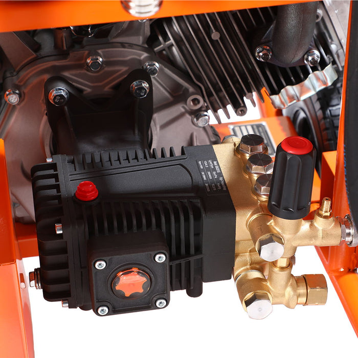4000 PSI Gas Pressure Washer, 4 GPM, 500cc Gas Engine, Industrial Triplex Pump, 98' Hose Reel, TMG-GPW40R