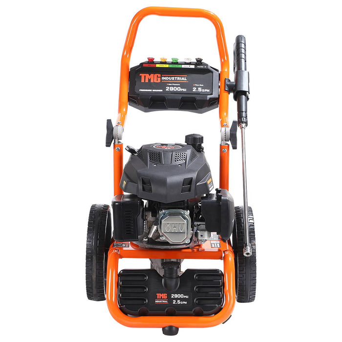 2900 PSI Gas Pressure Washer, 2.5 GPM, 200cc Gas Engine, 25' Hose, 12" Wheels, Fold-Down Handle, TMG-GPW30RV