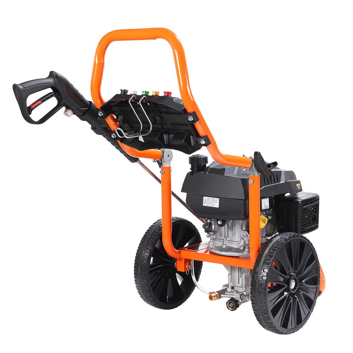 2900 PSI Gas Pressure Washer, 2.5 GPM, 200cc Gas Engine, 25' Hose, 12" Wheels, Fold-Down Handle, TMG-GPW30RV