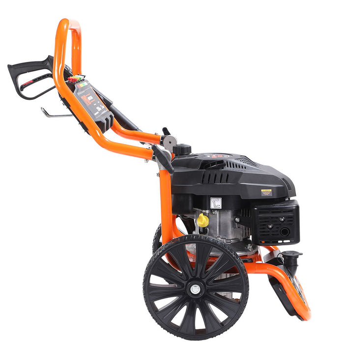 2900 PSI Gas Pressure Washer, 2.5 GPM, 200cc Gas Engine, 25' Hose, 12" Wheels, Fold-Down Handle, TMG-GPW30RV