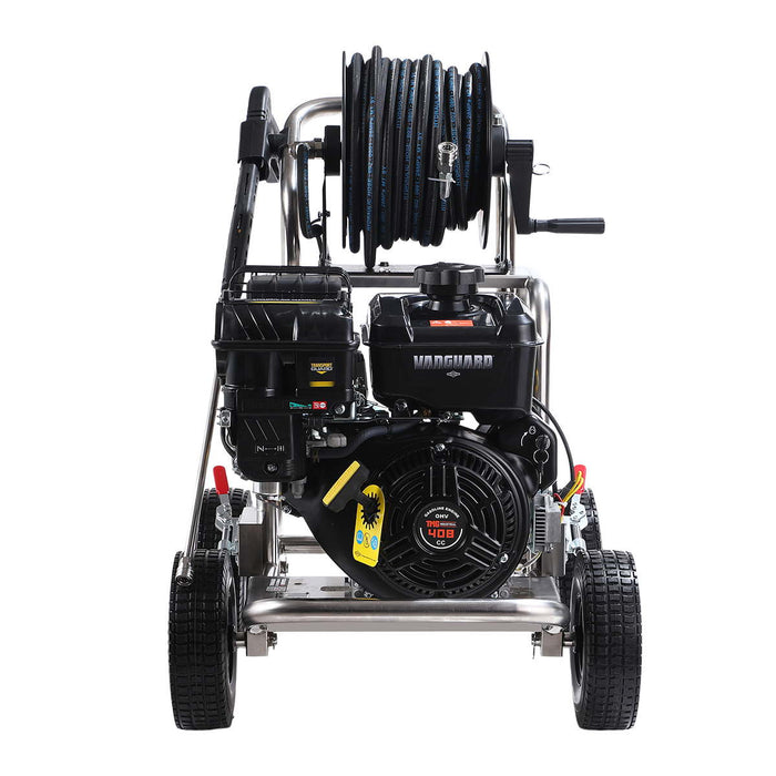 3600 PSI Gas Pressure Washer, 4 GPM, 408cc Vanguard Engine, AR Industrial Triplex Pump, 98' Hose Reel, TMG-GPW36BS