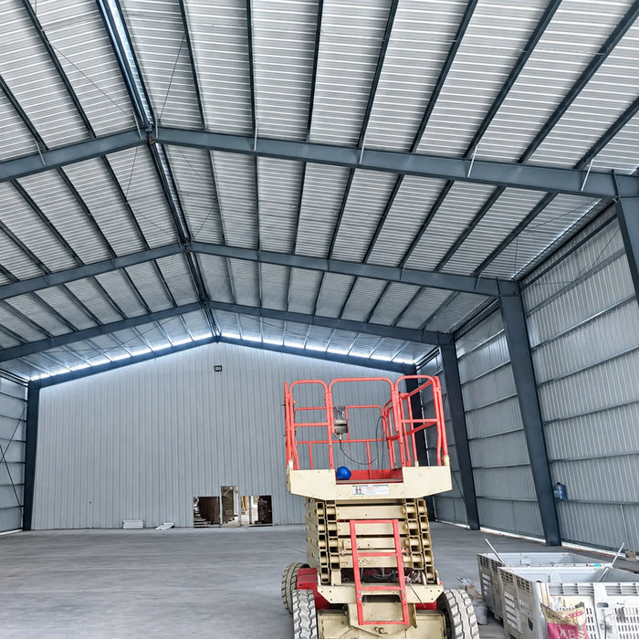 Entrepôt commercial en acier série Snow de 30' x 50' x 15', préfabriqué, résistance à la neige jusqu'à 85 PSF, plans d'atelier fournis, fabriqué au Canada TMG-MS305015-SR85