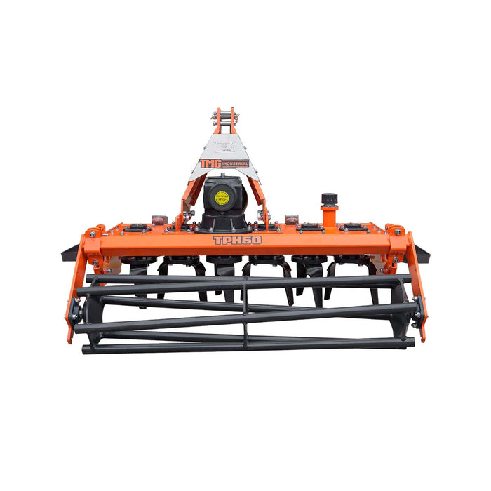 51" Rotary Power Harrow with Pipe Roller, 25 – 50 HP Tractor, 3-Point Hitch, Category 1&2, TMG-TPH50