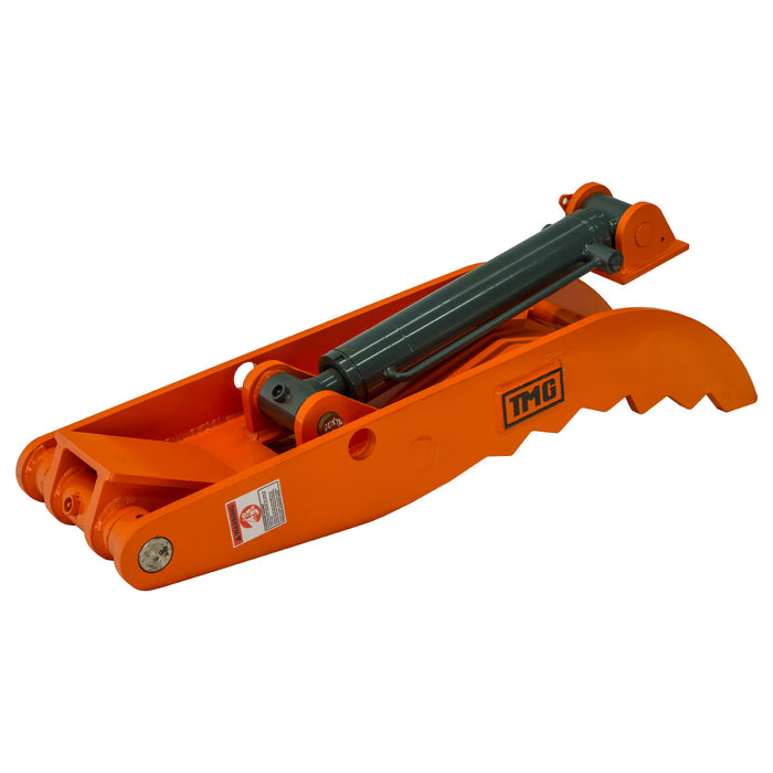 Hydraulic Thumb for 4-8 Ton Excavators, 2 Tines, Weld-On Base Plate, TMG-EHT08