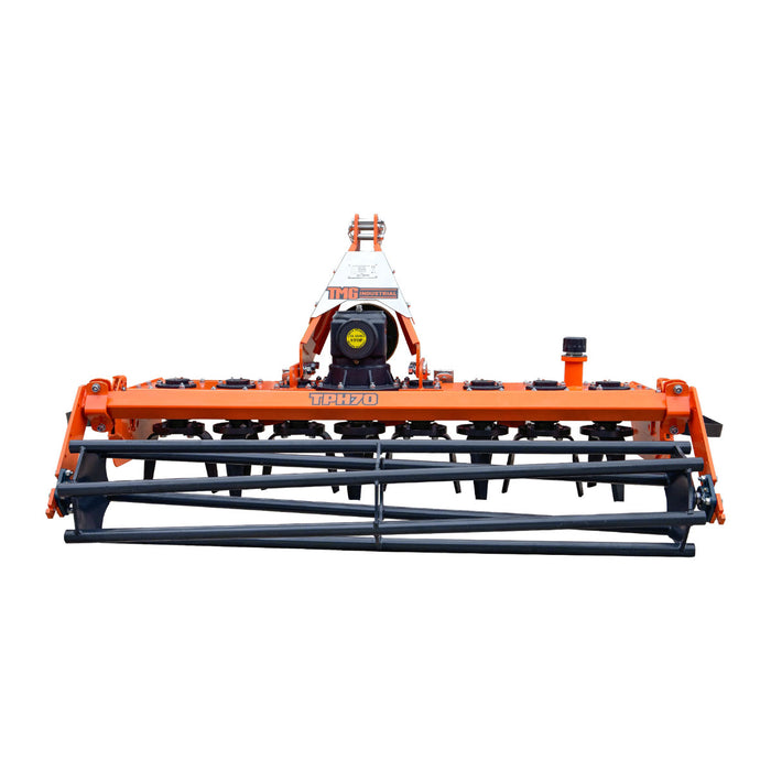 67" Rotary Power Harrow with Pipe roller, 40-70 HP Tractor, 3-Point Hitch, Cat 1 & 2, TMG-TPH70