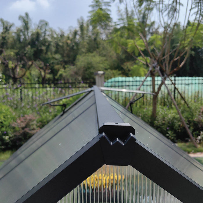 6' x 10' Greenhouse with Polycarbonate Roof and Walls, Durable Aluminum Frame, Quick Assembly, Essential Series, TMG-GHE0610