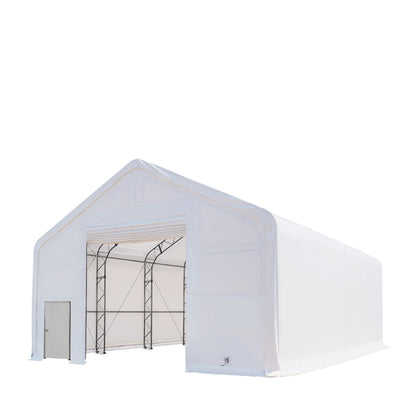 TMG Industrial 30' x 40' Abri de stockage à double treillis avec couverture en PVC robuste de 17 oz, TMG-DT3041