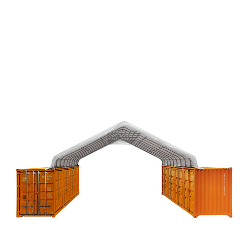 TMG-ST3042CE 30' x 40' PE fabric container peak roof shelter, fire retardant and UV protected