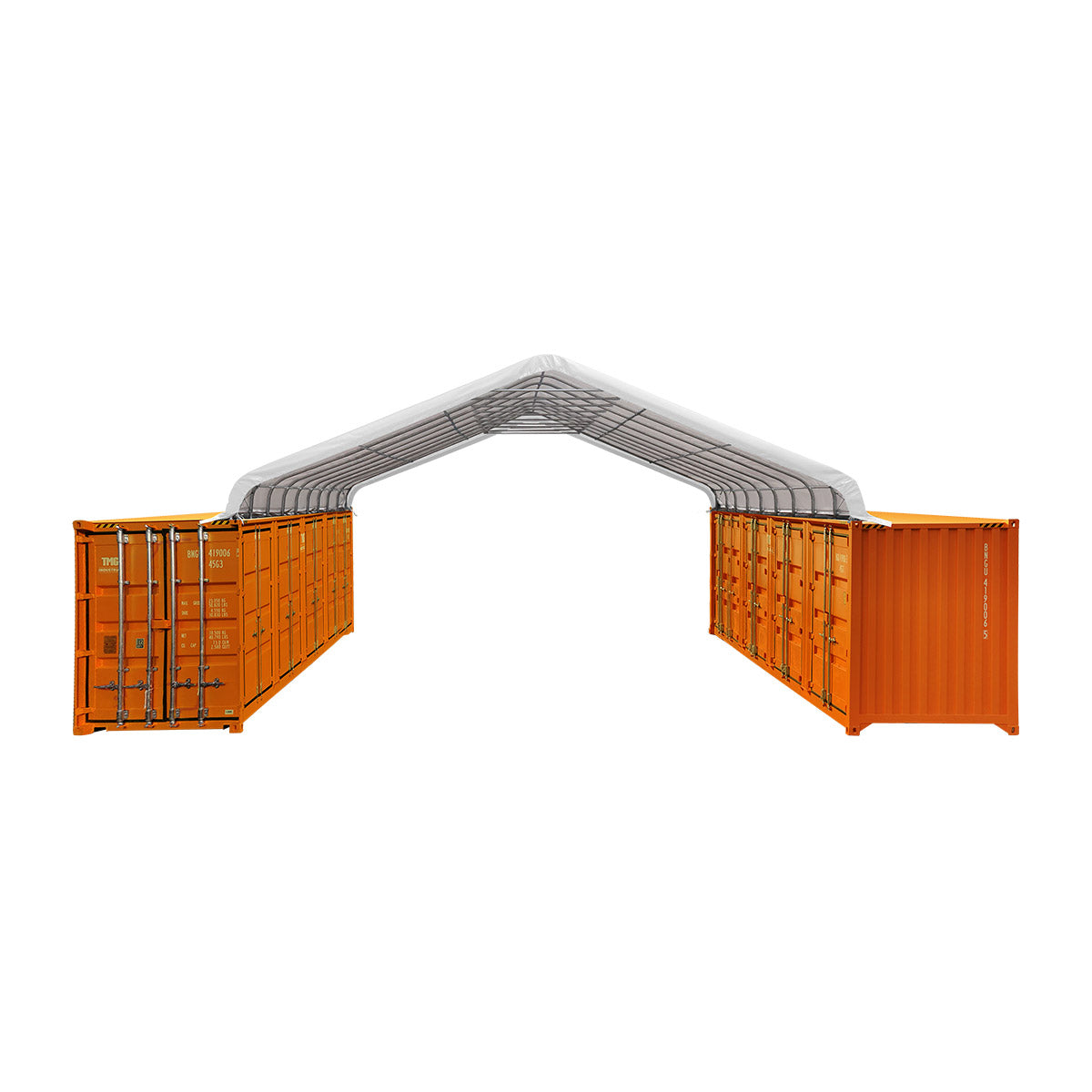 30' x 40' Peaked Roof Container Shelter with 11 oz PE Tarpaulin, 7' Ceiling Height, TMG-ST3042C (Previously TMG-ST3040C) TMG Industrial