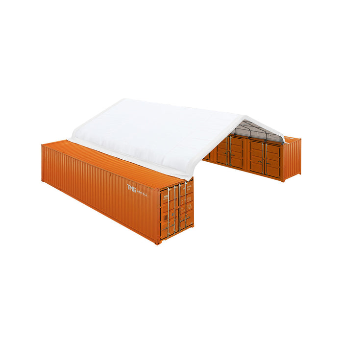 30' x 40' Peaked Roof Container Shelter with 11 oz PE Tarpaulin, 7' Ceiling Height, TMG-ST3042C (Previously TMG-ST3040C) TMG Industrial