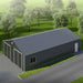 30x50 metal garage shed steel building with 35 PSF snow load, 10ft front doors and side entry door TMG-MSE3050-SR35