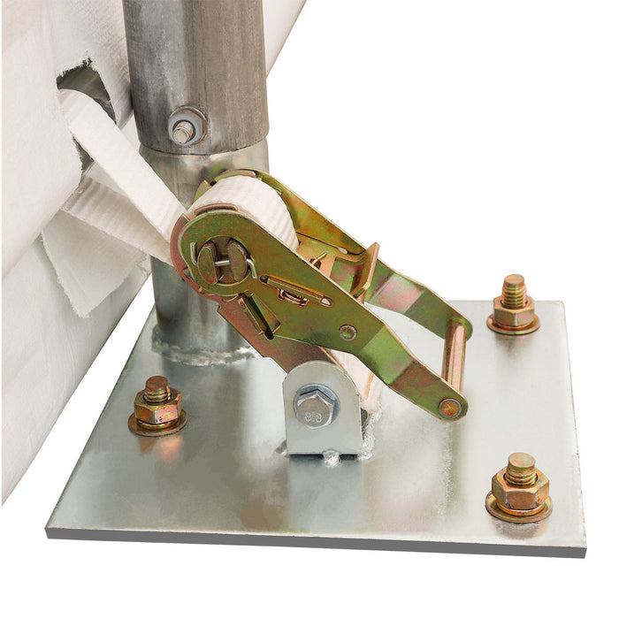 TMG-ST3052E 30' x 50' straight wall peak ceiling storage shelter with 10 oz PE cover
