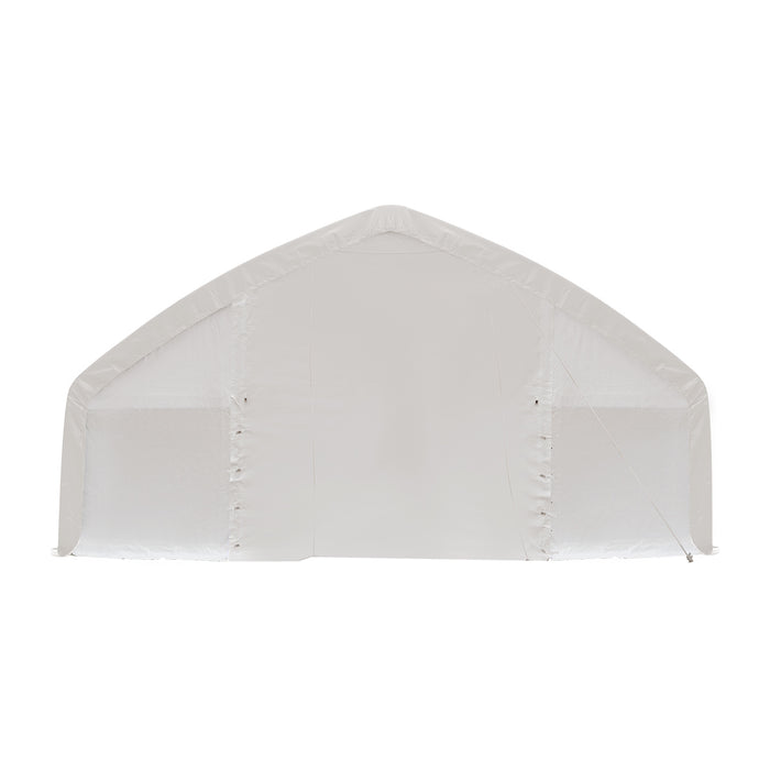 TMG-ST3052E 30' x 50' straight wall peak ceiling storage shelter with 10 oz PE cover
