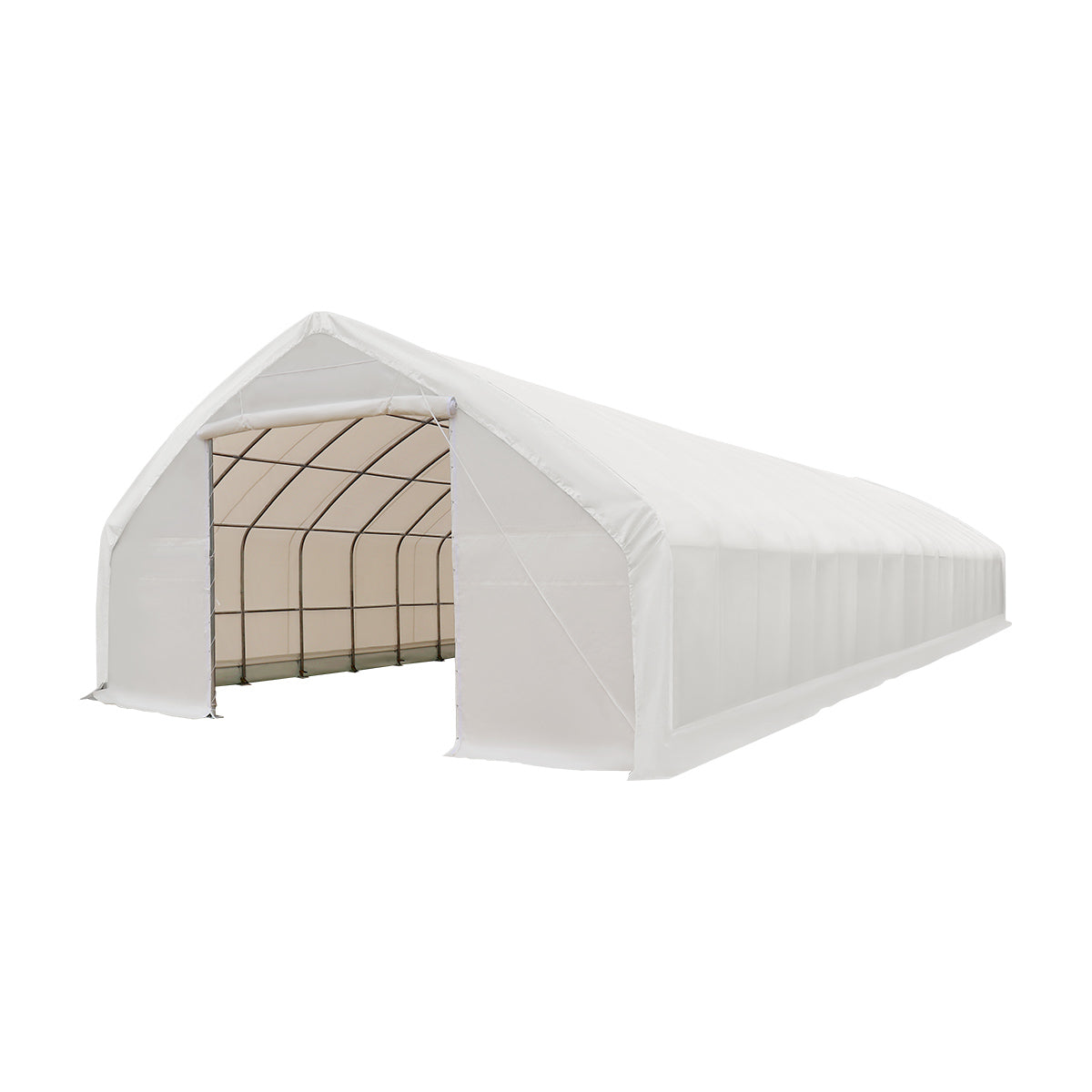 TMG 30' x 70' Straight Wall Peak Ceiling Storage Shelter with Heavy ...