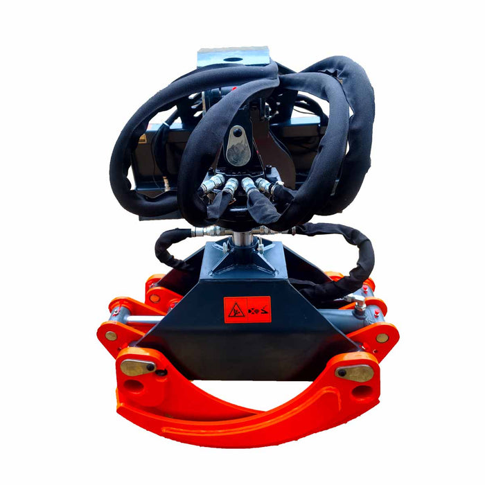 3300 lb Skid Steer Rotary Log Grapple, 360° Rotation, 49″ Opening, for 40-75 HP Skid Steers, TMG-SLG50