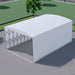 TMG-ST3337M Retractable Mobile Shelter, 33' x 37' footprint, 20' clearance height, 28 oz PVC cover, lockable 8" wheels
