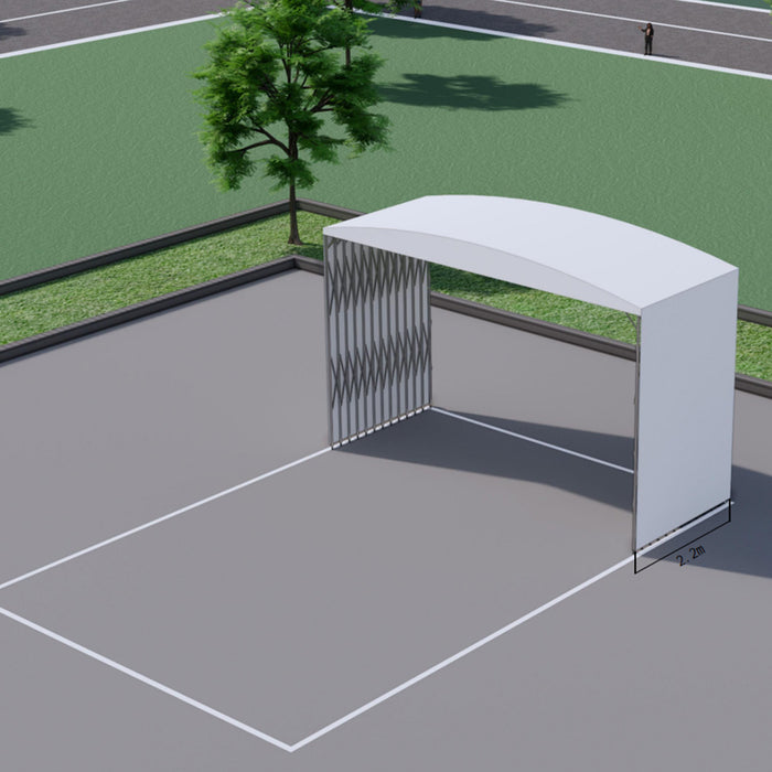 TMG-ST3350M retractable shelter, 33' x 50', 27 oz PVC, galvanized frame
