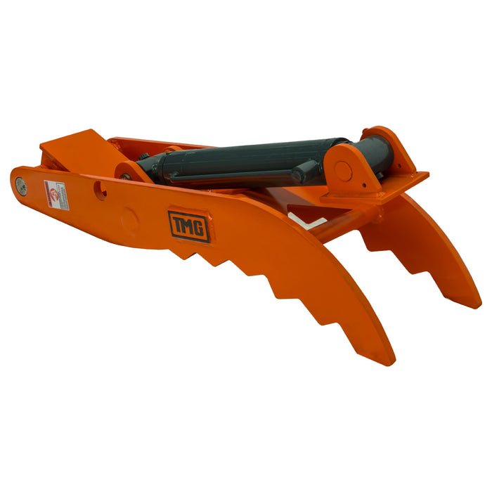 Hydraulic Thumb for 4-8 Ton Excavators, 2 Tines, Weld-On Base Plate, TMG-EHT08