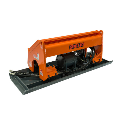 72" Skid Steer Plate Compactor Attachment, 11000lb Compaction Force, Quick Attach, TMG-SPC110