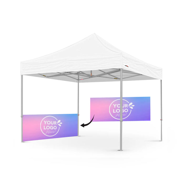 10' Custom Printed Pop-up Tent Canopy Half Wall