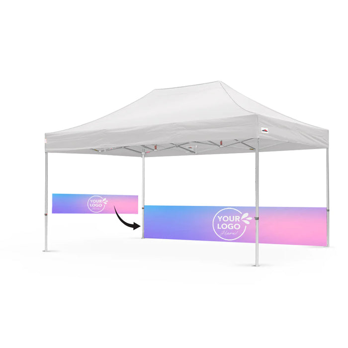 15' Custom Printed Pop-up Tent Canopy Half Wall