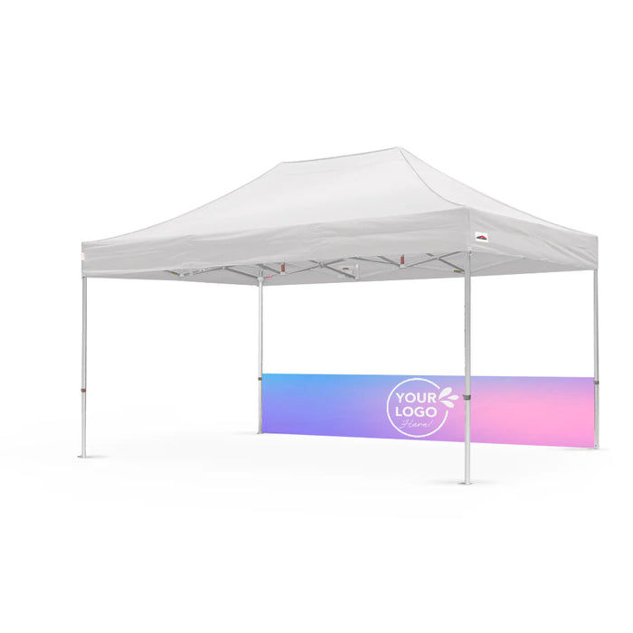 15' Custom Printed Pop-up Tent Canopy Half Wall