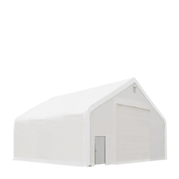 Snow Series™ 40' x 40' Dual Truss Storage Shelter, 35 PSF Snow Load Rated, Engineering Drawing, Heavy Duty 21 oz PVC Cover & Drive Through Doors, TMG-DTE4040-SR35
