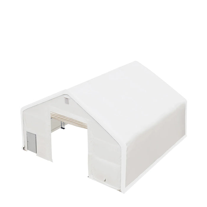 Snow Series™ 40' x 40' Dual Truss Storage Shelter, 35 PSF Snow Load Rated, Engineering Drawing, Heavy Duty 21 oz PVC Cover & Drive Through Doors, TMG-DTE4040-SR35