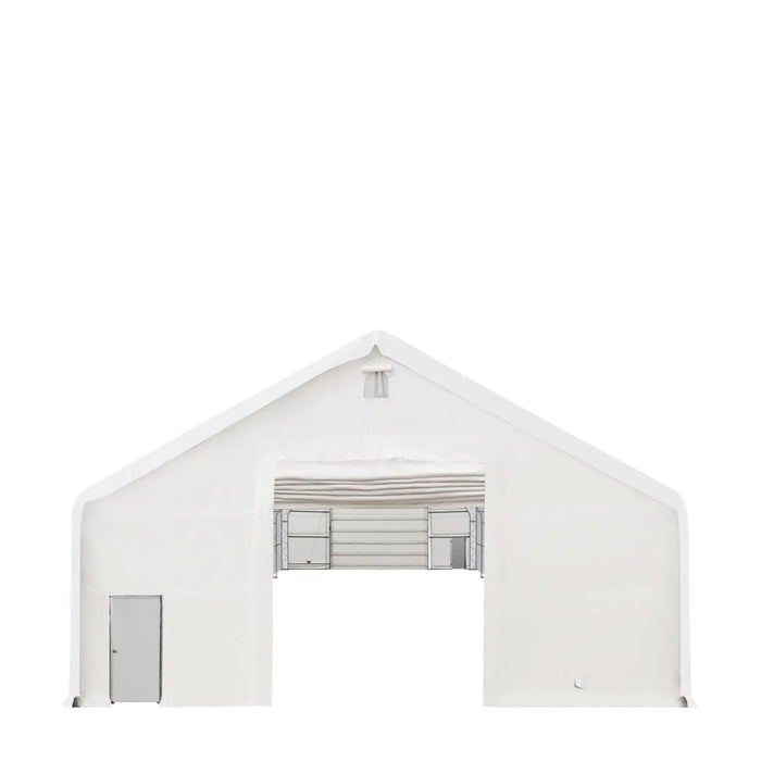 Snow Series™ 40' x 60' Dual Truss Storage Shelter, 25 PSF Snow Load Rated, Engineering Drawing, Heavy Duty 21 oz PVC Cover & Drive Through Doors, TMG-DTE4060-SR25