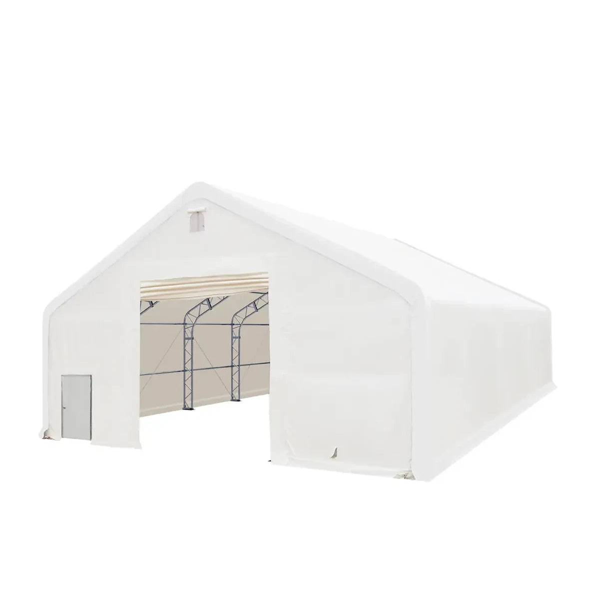 Snow Series™ 40' x 60' Dual Truss Storage Shelter, 25 PSF Snow Load Rated, Engineering Drawing, Heavy Duty 21 oz PVC Cover & Drive Through Doors, TMG-DTE4060-SR25