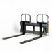 42" pallet fork for skid steer with heavy-duty Class II forks, 4,200 lbs capacity, and wide guard, TMG-SPF42