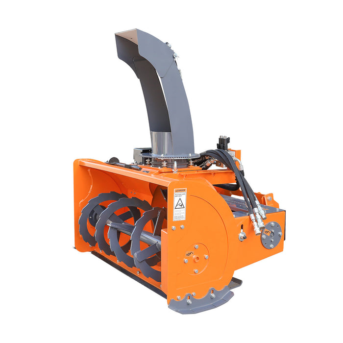 TMG-SSB48 48" mini skid steer snow blower with 20" impeller and 360° hydraulic motor-driven chute