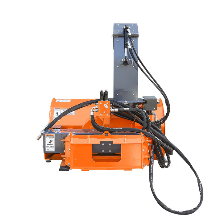 TMG-SSB48 48" mini skid steer snow blower with Bobcat mount, 20" impeller and 360° hydraulic chute
