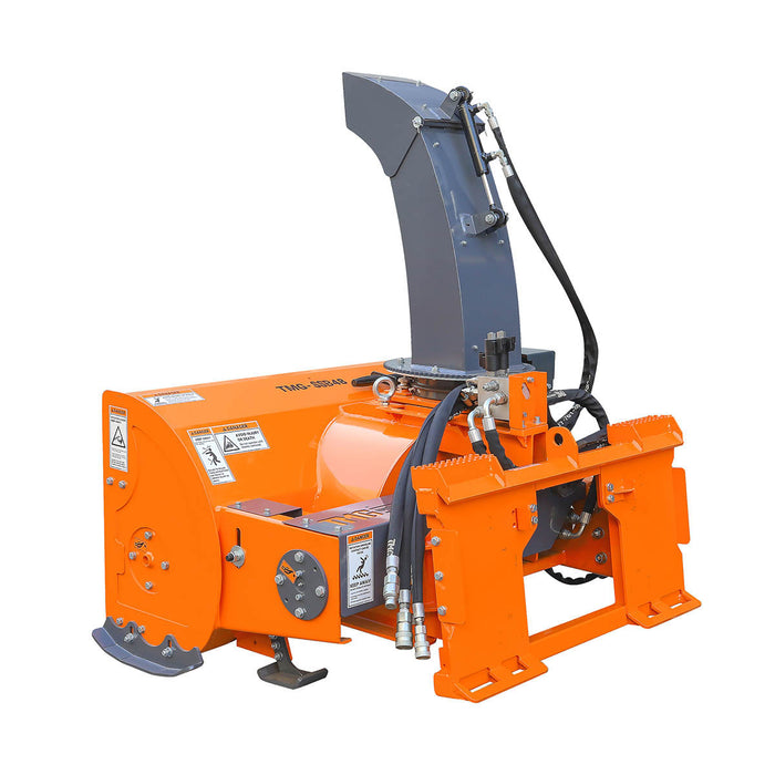 TMG-SSB48 48" mini skid steer snow blower with Toro mount, 20" impeller and 360° hydraulic chute