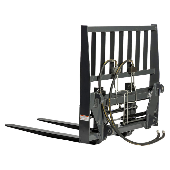 48 inch pallet fork with hydraulic side shift for tractor loader with Global Euro mount and 4200 lb capacity TMG-TPF48GEJDS