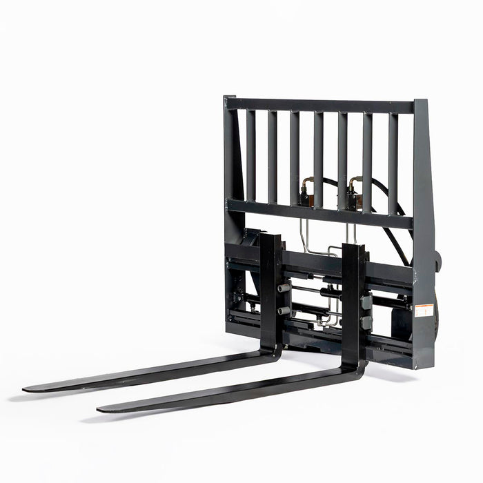 48 inch pallet fork with hydraulic side shift for tractor loader with Global Euro mount and 4200 lb capacity TMG-TPF48GEJDS