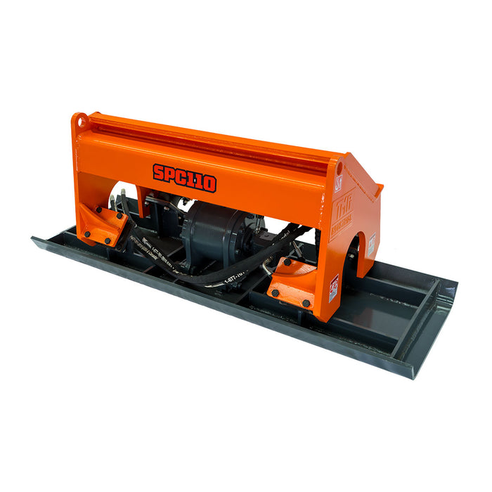72" Skid Steer Plate Compactor Attachment, 11000lb Compaction Force, Quick Attach, TMG-SPC110