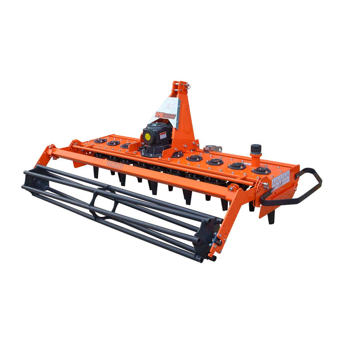 80" Rotary Power Harrow with Pipe Roller, 55-80 HP Tractor, 3-Point Hitch, Cat 1 & 2, TMG-TPH80