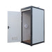 TMG FTS04 4ft portable washroom with ceramic toilet, triangular sink, solar powered exhaust fan, steel frame, EPS wall panels, and PVC wood grain floor