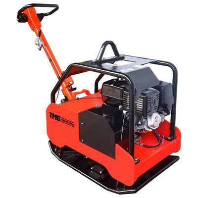TMG-PC50H plate compactor with 50 kN (11,240 lbf) force and 13 HP Honda GX390 engine, built for heavy-duty ground compaction on soil, gravel, and asphalt.