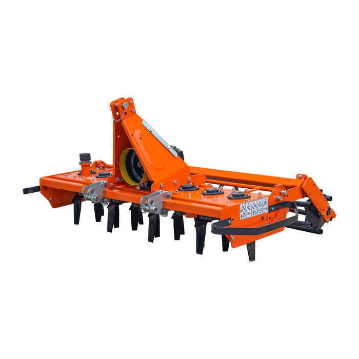 67" Rotary Power Harrow with Pipe roller, 40-70 HP Tractor, 3-Point Hitch, Cat 1 & 2, TMG-TPH70