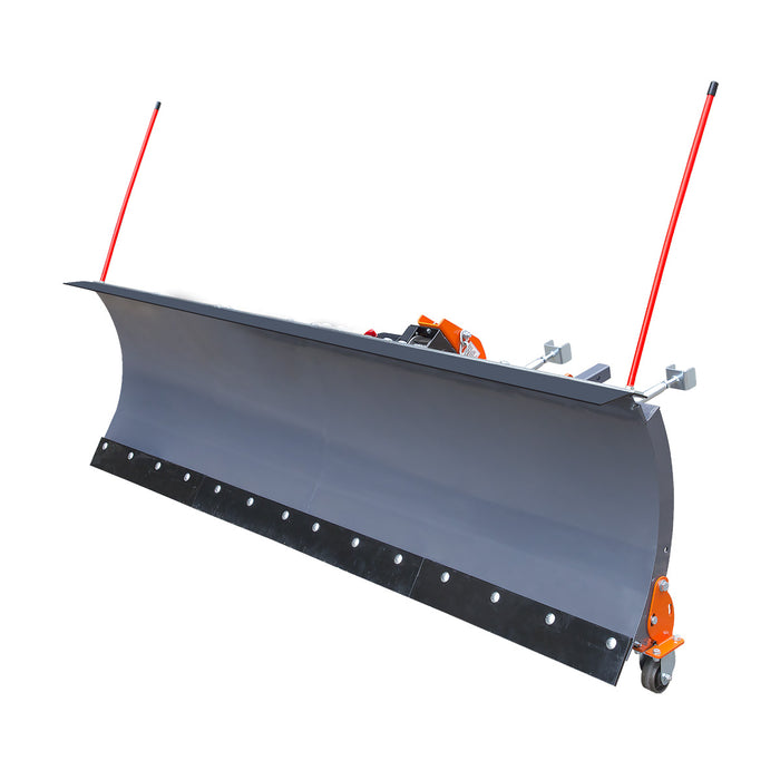 TMG Industrial 84” Truck/SUV Front Mount Snow Plow Pusher, Left and Right Angle, 2” Mount Receiver, Wireless Winch Control, TMG-TSP84