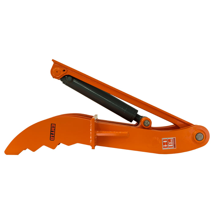 Hydraulic Thumb for 10-18 Ton Excavators, 4 Tines, Weld-On Base Plate, TMG-EHT18