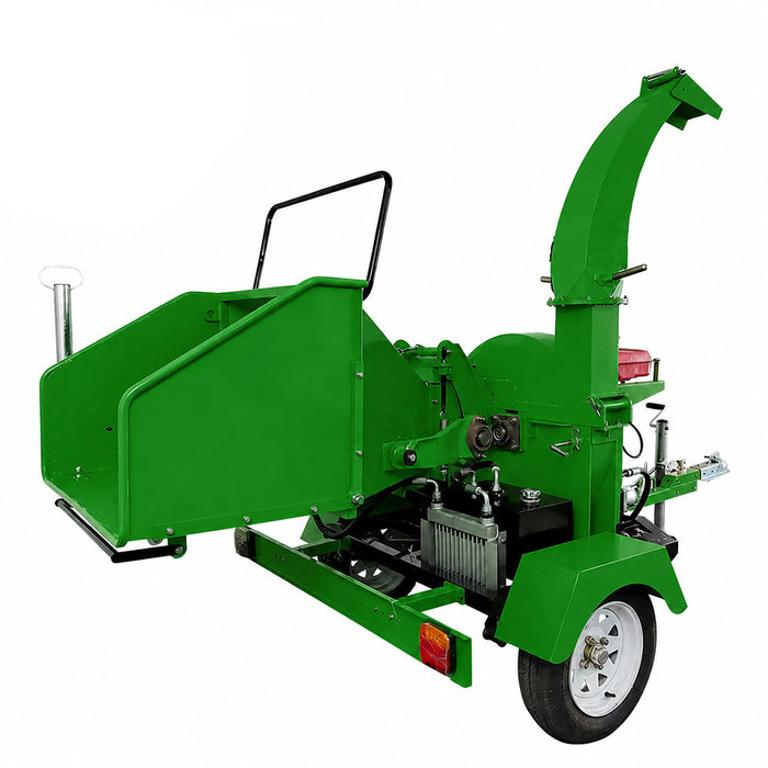 6" Wood Chipper, 25HP V-Twin Gas Engine, Hydraulic Feeding, 2" Hitch Tow-Behind, SF-GWC25HP